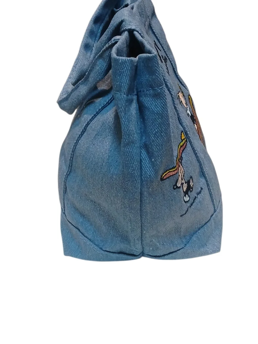 Peanuts -New Snoopy Denim Japanese Style Embroiderd Snoopys, Inside Pocket
